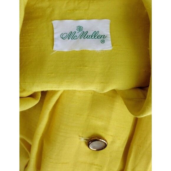 Vintage 50s 60s McMullen Yellow Sleeveless Button-Down Maxi Sun Dress - Picture 9 of 9
